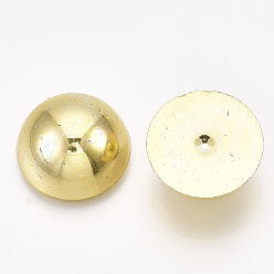 Golden ABS Plastic Cabochons, Half Round, Golden, 2x1mm, about 10000pcs/bag