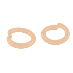 Rose Gold Brass Jump Rings, Cadmium Free & Lead Free, Open Jump Rings, Rose Gold, 6x1mm, Inner Diameter: 4mm, about 4160pcs/500g