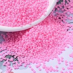 (RR415) Dyed Opaque Cotton Candy Pink MIYUKI Round Rocailles Beads, Japanese Seed Beads, 11/0, (RR415) Dyed Opaque Cotton Candy Pink, 11/0, 2x1.3mm, Hole: 0.8mm, about 5500pcs/50g