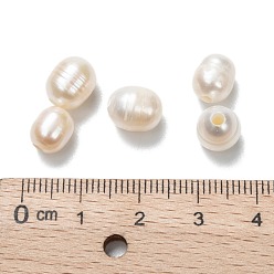 Blanc Perles de culture d'eau douce naturelles de grade b, gentil pour la création de boucle d'oreille en Fête des Mères, riz, blanc, 10~12x8~9x8~9mm, Trou: 2mm