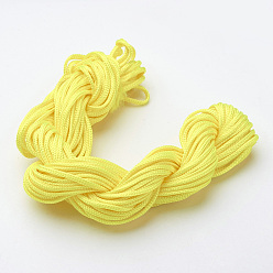 Yellow Nylon Thread for Jewelry Making, Yellow, 2mm, about 13.12 yards(12m)/bundle, 10bundles/bag, about 131.23 yards(120m)/bag