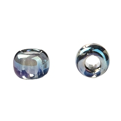 (176B) Dark Grey Black Diamond Transparent Rainbow TOHO Round Seed Beads, Japanese Seed Beads, (176B) Dark Grey Black Diamond Transparent Rainbow, 11/0, 2.2mm, Hole: 0.8mm, about 1110pcs/bottle, 10g/bottle
