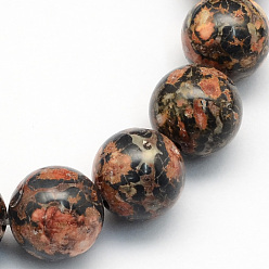 Leopard Skin Jasper Natural Leopard Skin Jasper Round Beads Strands, 4.5mm, Hole: 1mm, about 96pcs/strand, 15.5 inch