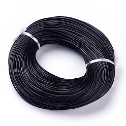 Black Cowhide Leather Cord, Genuine Leather Strip Cord Braiding String, Black, about 2.0mm thick