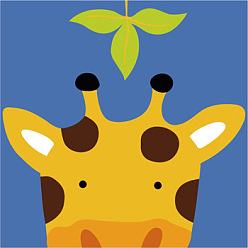 Жирафа Наборы для цифровой живописи DIY с рисунком жирафа, включая деревянную доску, кисти с деревянной ручкой, смешанный пигмент, застежки и винты из сплава, 8~197x4.5~199x2~16 мм, отверстие : 2.7~9.5 мм, 15 шт / комплект