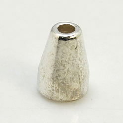Silver Tibetan Style Alloy Bead Cone, Cadmium Free & Lead Free, Silver, 11x8mm, Hole: 2.5mm