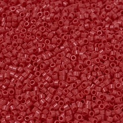 (DB0723) Opaque Rouge Perles miyuki delica, cylindre, perles de rocaille japonais, 11/0, (db 0723) rouge opaque, 1.3x1.6mm, trou: 0.8 mm, sur 2000 pcs / bouteille, 10 g / bouteille