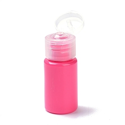 Deep Pink PET Bottles, Refillable Bottle, Travel Size Bottles with Flip Cap, for Skin Care Refillable Bottle, Column, Deep Pink, 2.3x5.6cm, Hole: 13mm, Capacity: 10ml(0.34fl. oz)