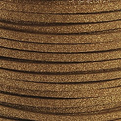 Dark Goldenrod Glitter Powder Faux Suede Cord, Faux Suede Lace, Dark Goldenrod, 3mm, 100yards/roll(300 feet/roll)