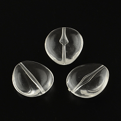 Clear Teardrop Transparent Acrylic Beads, Clear, 20x17x6mm, Hole: 1.5mm, about 365pcs/500g