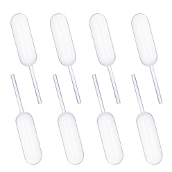 Белый 4 мл пластиковая капельница одноразовая, белые, 65.5x13 мм, емкость: 4 мл (0.13 жидких унций).