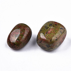 Unakite Natural Unakite Beads, Healing Stones, for Energy Balancing Meditation Therapy, Tumbled Stone, Vase Filler Gems, No Hole/Undrilled, Nuggets, 19~30x18~28x10~24mm 250~300g/bag