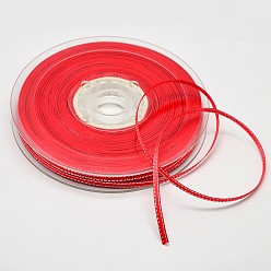 Rouge Ruban gros-grain câblé, ruban de noël, pour l'emballage cadeau décoration de festival de mariage, rouge, 1/4 pouce (6 mm), environ 100 yards / rouleau (91.44 m / rouleau)
