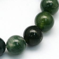 Moss Agate Natural Moss Agate Round Beads Strands, 4.5mm, Hole: 1mm, about 96pcs/strand, 15.5 inch