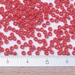 (RR407) Opaque Vermillion Red MIYUKI Round Rocailles Beads, Japanese Seed Beads, 11/0, (RR407) Opaque Vermillion Red, 11/0, 2x1.3mm, Hole: 0.8mm, about 5500pcs/50g