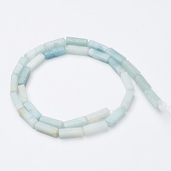 Amazonite Natural Amazonite Beads Strands, Cuboid, 13~13.5x3~5x3~5mm, Hole: 0.5mm, about 29~31pcs/strand, 15.3~15.7 inch(390~400mm)