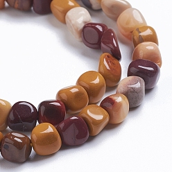 Mookaite Natural Mookaite Beads Strands, Tumbled Stone, Nuggets, 9~11x8~9x5~10mm, Hole: 0.8mm, about 45pcs/strand, 15.75 inch(40cm)
