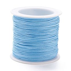 Bleu Ciel Clair Fil de nylon, matériel de bricolage pour la fabrication de bijoux, lumière bleu ciel, 1 mm, 100 mètres / rouleau