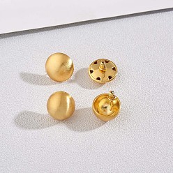 Golden Alloy Half Round Stud Earrings for Women, Golden, 18.5mm, Pin: 0.7mm