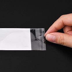 Прозрачный Жемчужная пленка OPP целлофановые пакеты, самоклеющаяся пломба, с отверстием для подвешивания, прямоугольные, прозрачные, 9.5x4 см, односторонняя толщина: 0.035 мм, внутренняя мера: 5.4x4 см, отверстие : 6 мм