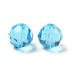Темно-Голубой Имитация Австрийские кристаллические шарики, класс AAA, граненый (32 граней), круглые, глубокое синее небо, 6 мм, отверстие : 0.7~0.9 мм