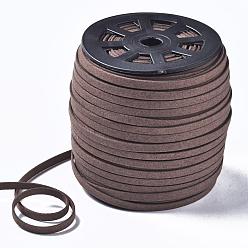 Saddle Brown Faux Suede Cords, Faux Suede Lace, Saddle Brown, 5x1.5mm, 100yards/roll(300 feet/roll)