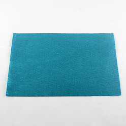 Teal Non Woven Fabric Embroidery Needle Felt for DIY Crafts, Square, Teal, 298~300x298~300x1mm, about 50pcs/bag