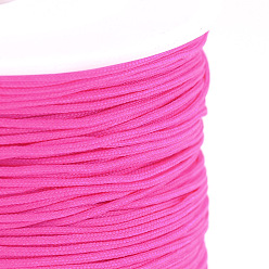 Light Coral Nylon Thread, Chinese Knotting Cord, Light Coral, 0.8mm, about 109.36 yards(100m)/roll