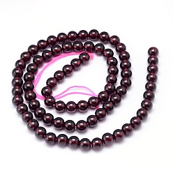 Garnet Mozambique Import Natural Grade AAAA Garnet Round Beads Strands, 5mm, Hole: 1mm, about 80pcs/strand, 16 inch