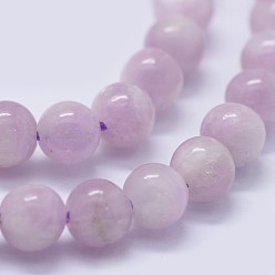 Kunzite Kunzite naturelles brins de perles, perles de spodumène, grade de aaa, ronde, 6mm, Trou: 0.8mm, Environ 65 pcs/chapelet, 15.5 pouce