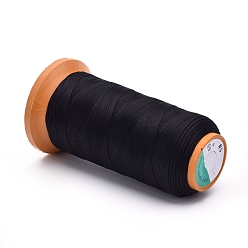 Черный Полиэфирные нити, для изготовления ювелирных изделий, чёрные, 0.7 мм, около 437.44 ярдов (400 м) / рулон