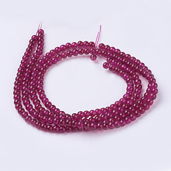 FireBrick Spray Painted Crackle Glass Beads Strands, Round, Two Tone, FireBrick, 4mm, Hole: 1.1~1.3mm, about 200pcs/strand, 31.4 inch