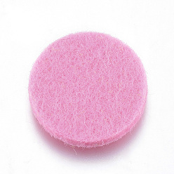 Бледно-Розовый Волоконные подушечки для духа, Салфетки, плоско-круглые, розовый жемчуг, 22x3 мм