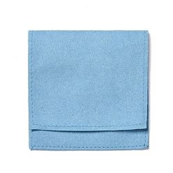 Light Sky Blue Microfiber Gift Packing Pouches, Jewlery Pouch, Light Sky Blue, 15.5x8.3x0.1cm