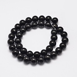 Obsidian Natural Eyeless Obsidian Beads Strands, Round, 10mm, Hole: 1mm, about 40pcs/strand, 15.35 inch