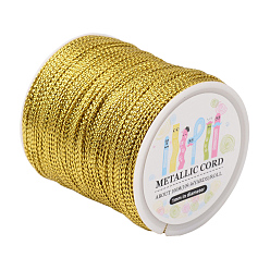Goldenrod Jewelry Braided Thread Metallic Threads, Goldenrod, 1mm, 109.36yards/roll(100m/roll)