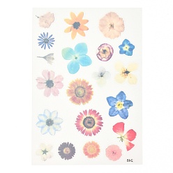 Flower Waterproof Plastic Self Adhesive Stickers, Plant Pattern, Flower Pattern, 15x10.5x0.01cm