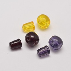 Couleur Mélangete 3 trous perles gourou de verre, perles bouddha, perles t-percées, couleur mixte, 19mm, Trou: 1mm
