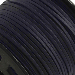 Midnight Blue Faux Suede Cord, Faux Suede Lace, with Imitation Leather, Midnight Blue, 3x1mm, 100yards/roll(300 feet/roll)