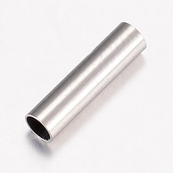 Stainless Steel Color 304 Stainless Steel Tube Beads, Stainless Steel Color, 15x2.5mm, Hole: 2mm