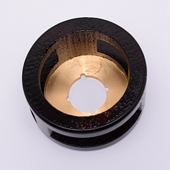 Black Sealing Wax Melting Furnace, with Brass Findings, for Wax Sealing Stamp, Black, 77~79x38~41mm