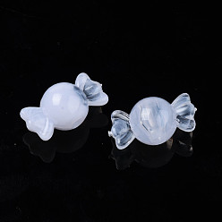 WhiteSmoke Acrylic Beads, Imitation Gemstone, Candy, WhiteSmoke, 9.5x18x10mm, Hole: 2.5mm, about 830pcs/500g