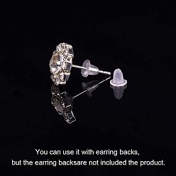 Clear Plastic Ear Nuts, Soft Clear Earring Backs Safety Bullet Clutch Stopper, Clear, 4x4mm, Hole: 1mm