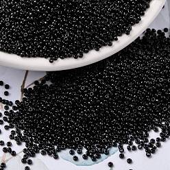 (RR401) Black MIYUKI Round Rocailles Beads, Japanese Seed Beads, (RR401) Black, 15/0, 1.5mm, Hole: 0.7mm, about 27777pcs/50g