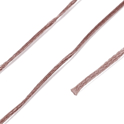 Коричневый Плоская вощеная нить из полиэстера, микро шнур макраме, для шитья кожи, коричневые, 0.8~0.9x0.3 мм, около 109.36 ярдов (100 м) / рулон
