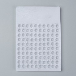 White Plastic Bead Counter Boards, White, for Counting 12mm 100 Beads,13.5x17.5x0.7cm