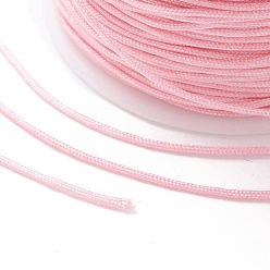 Pink Fil de nylon, matériel de bricolage pour la fabrication de bijoux, rose, 1 mm, 100 mètres / rouleau