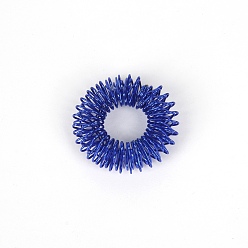 Blue Steel Spiky Sensory Acupressure Finger Rings, Massage Tools, Alice Blue, 25x8mm