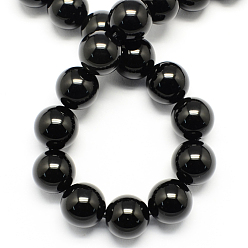 Obsidian Natural Obsidian Bead Strands, Round, 6mm, Hole: 1mm, about 65pcs/strand, 15.7 inch