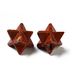 Красный Камень Натуральный красный бисер яшма, нет отверстий / незавершенного, Звезда Меркабы, 14.5~15x14.5~15x14.5~15 мм